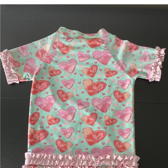 Ruffle Butts Girls Rash Guard Swim Shirt. Size 6 - Picture 6 of 7